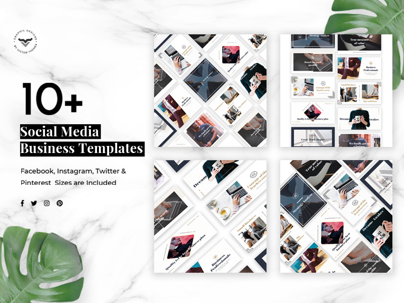 Social Media Business Templates business professional celebration creative pinterest instagram twitter facebook wishes promotions banner post banners media social
