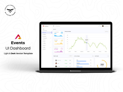 Events Admin Dashboard UI Kit admin application backend board dark dash events kit light management pack panel project system ui ux