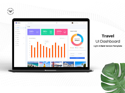 Travel Admin Dashboard UI Kit admin application backend dark dashboard health kit lifestyle light management pack panel project system travel ui ux