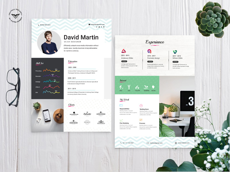 Ui Ux Designer Cv Template By Victorthemes On Dribbble