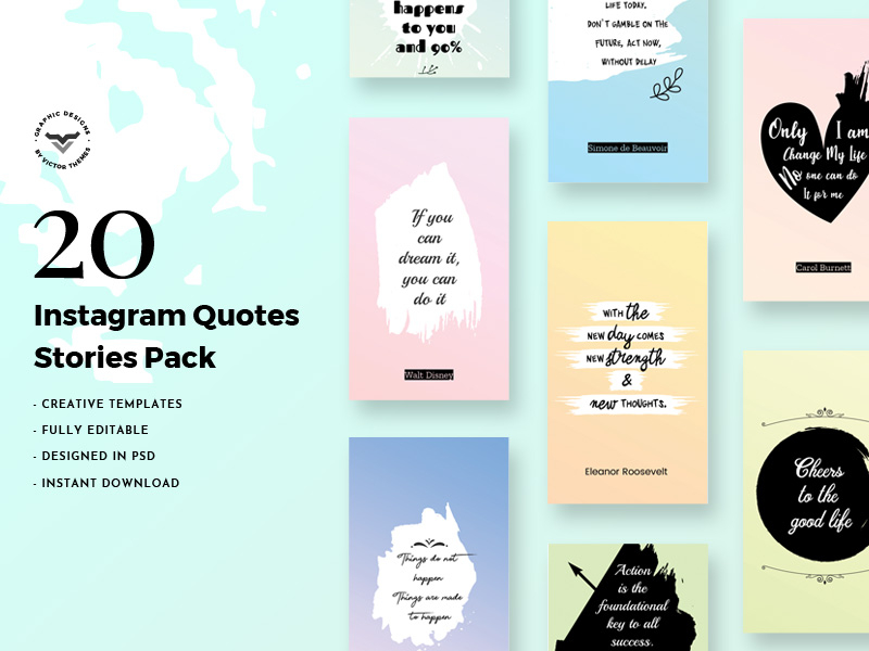 Instagram Quotes Stories Template by VictorThemes on Dribbble