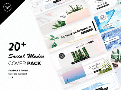 Facebook & Twitter Cover Templates blog business cover creative facebook fashion magazine media presentation promotions shop social template templates twitter