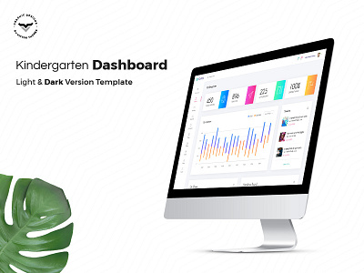 Kindergarten Admin Dashboard UI Kit admin application backend dark dashboard kindergarten kit management panel project system template templates ui ux