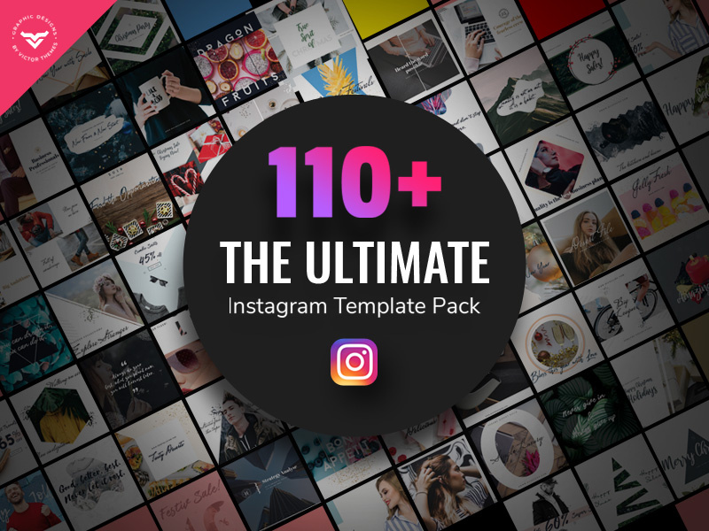 Ultimate Instagram Post Templates magazine blog shop fashion business banners banner kit promotion promotions pack templates post instagram ultimate
