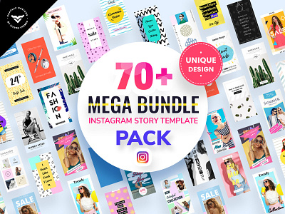 Instagram Stories Mega Bundle Templates banner banners bundle facebook full instagram kit media mega pack post promotion promotions social storeis template templates