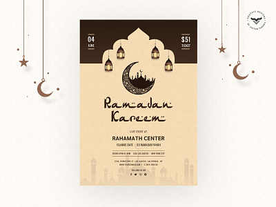 Ramadan Flyer Template celebration celebrations events fasting flyer mosque print promotion promotions ramadan ramzan template templates ticket tickets