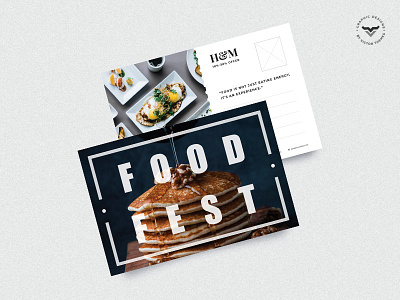 Restaurant Post Card Template