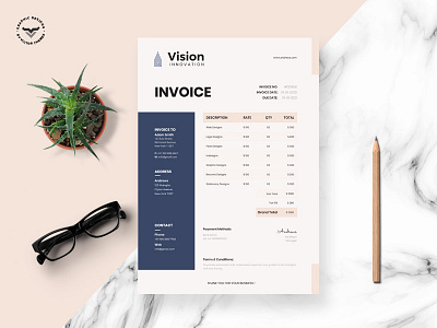 Professional Invoice Template bill business clean client corporate invoice minimal pay payments personal print professional template templates use