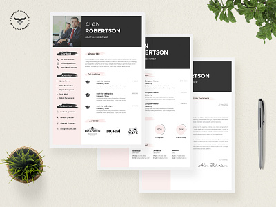 Professional CV Template a4 clean continue creative industry minimum patterns printout professional professionals summary syllabus template everything vitae