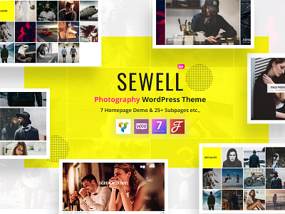 Sewell - Photography WordPress Theme album blog creative gallery minimal photography portfolio password professional pleasant sewell theme visual pagebuilder wordpress