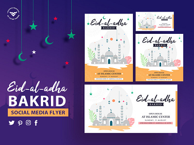 Eid al-Adha Social Media Template aladha bakrid celebrations eid eidaladha facebook festivalis instagram islam lamic celebration media promotion social templates