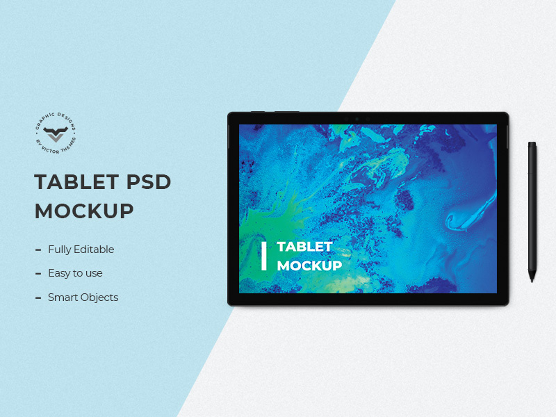 Tablet Mockups with Pen presentations graphic web pen with tablets pro6 pro surface windows templates template mockups mockup tablet