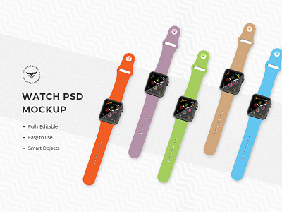 Multi Color Smart Watch Mockups series4