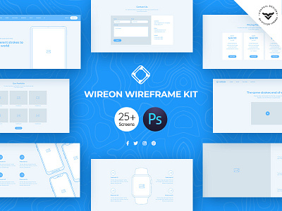 Wireon Web Wireframe Kit minimal wireon