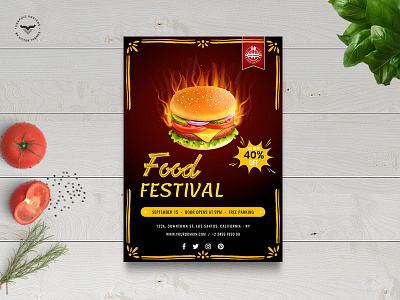 Fast Food Flyer Template by VictorThemes on Dribbble