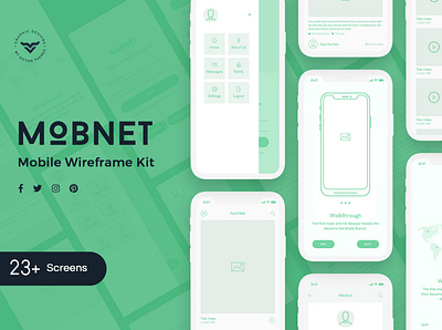 Mobnet Mobile Wireframe Kit apps mobnet