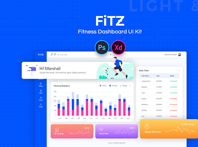 Fitz : Fitness Dashboard UI Kit apps