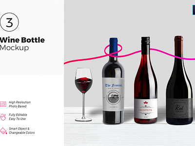 Download Wine Mockups Designs Themes Templates And Downloadable Graphic Elements On Dribbble