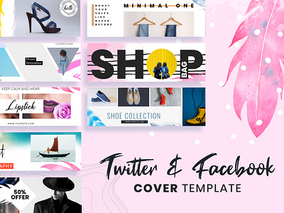 Twitter & Facebook Cover Templates creative