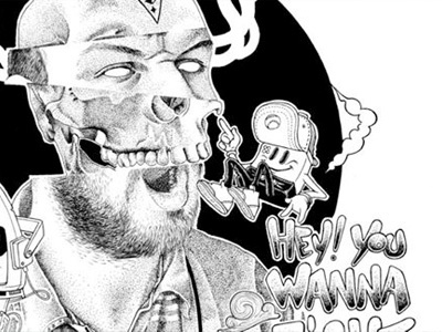 Black Bones Club bulletboy illustration selfportrait tizieu