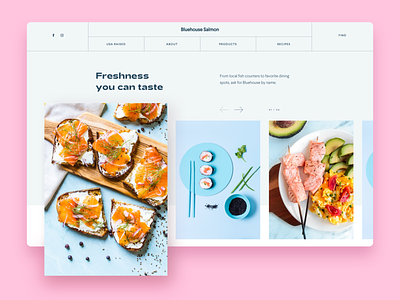 Bluehouse Salmon – Responsive Website adchitects branding design healthy food icons salmon sustainability ui ui design ux ux design vector