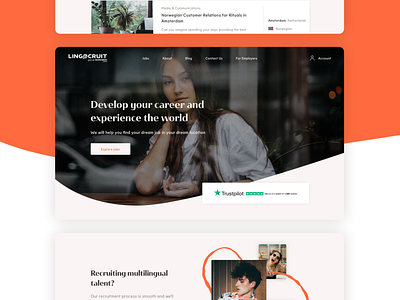 Lingocruit – Web App adchitects branding design job application logo recruitment ui ui design ux ux design vector web app