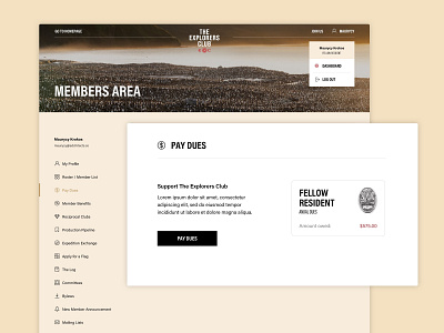 The Explorers Club – Web App non profit