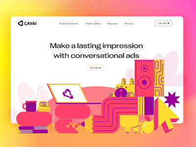 Cavai - Responsive website pink
