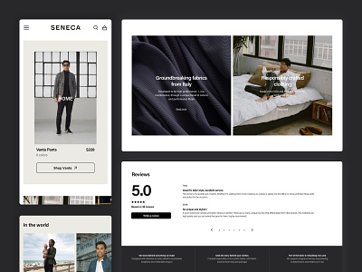 Seneca - E-commerce redesign footer