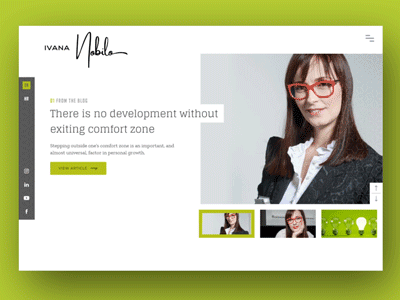 Ivana Nobilo web site showcase animation communications web design website web showcase