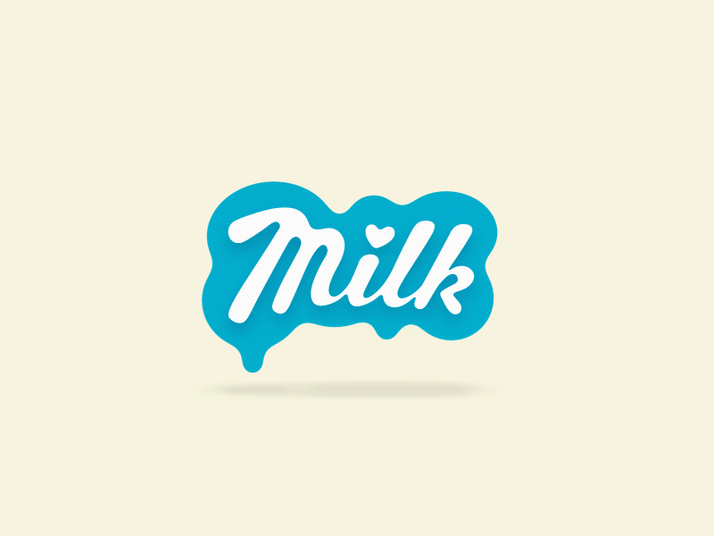 "Milk" logo reveal animation after effects animation animation design branding design logo logo animation logo reveal milk motion graphics