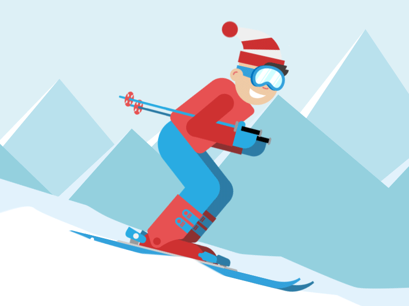 The Neverending Mountain after effects animation cartoon ski skiing winter winter sports