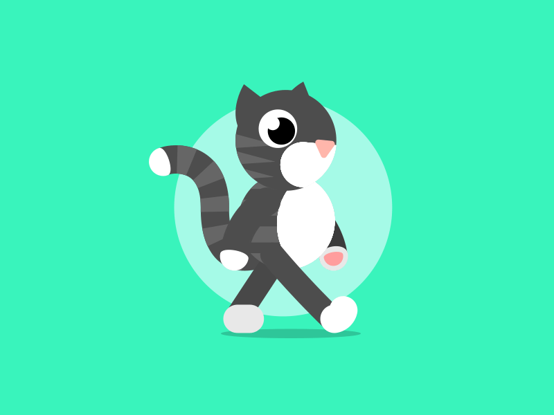 Smelly cat, smelly cat, it's not your fault walk cycle after effects cat motion animation