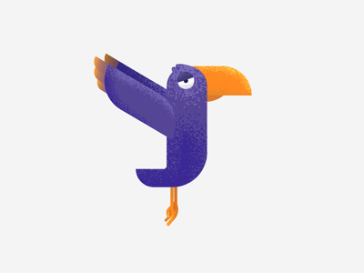 Little bird animation bird flat design