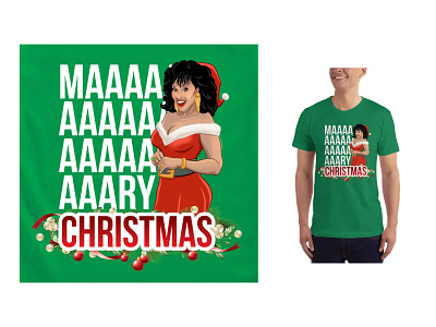 Maaaaaary Xmas charicature graphic design illustration tshirt tshirt art tshirt design