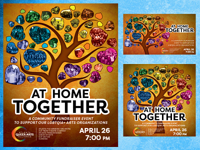 At Home Together Event Graphics design event event branding event promotion graphic design poster
