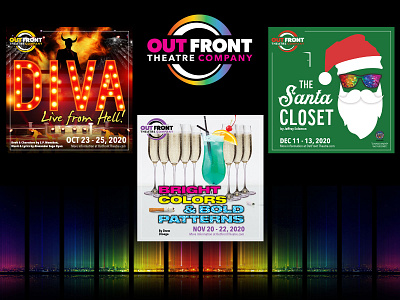 Out Front Theatre Virtual Show Graphics branding design event graphic design