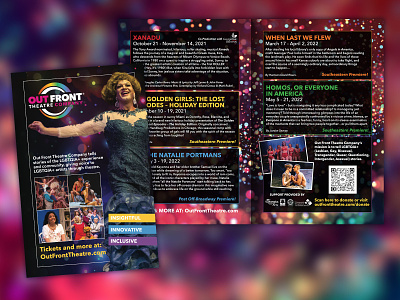 Out Front Theatre Company Season Brochure Design design event graphic design