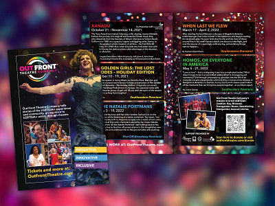 Out Front Theatre Company Season Brochure Design