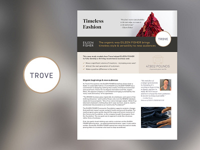 Eileen Fisher Case Study for Trove design graphic design