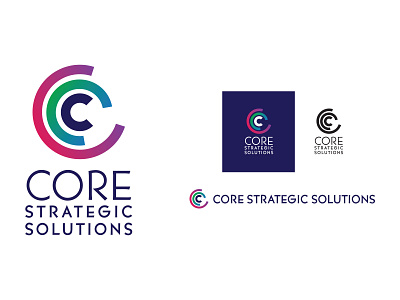 Core Strategic Solutions Logo Development brand development branding business cards design graphic design letterhead logo logo design