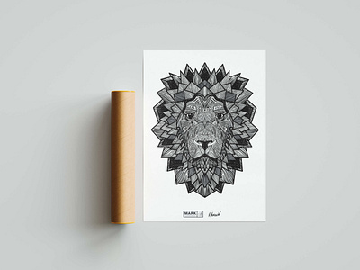 Lion - Wild Series apple pencil black and white creative design digital art ipad pro