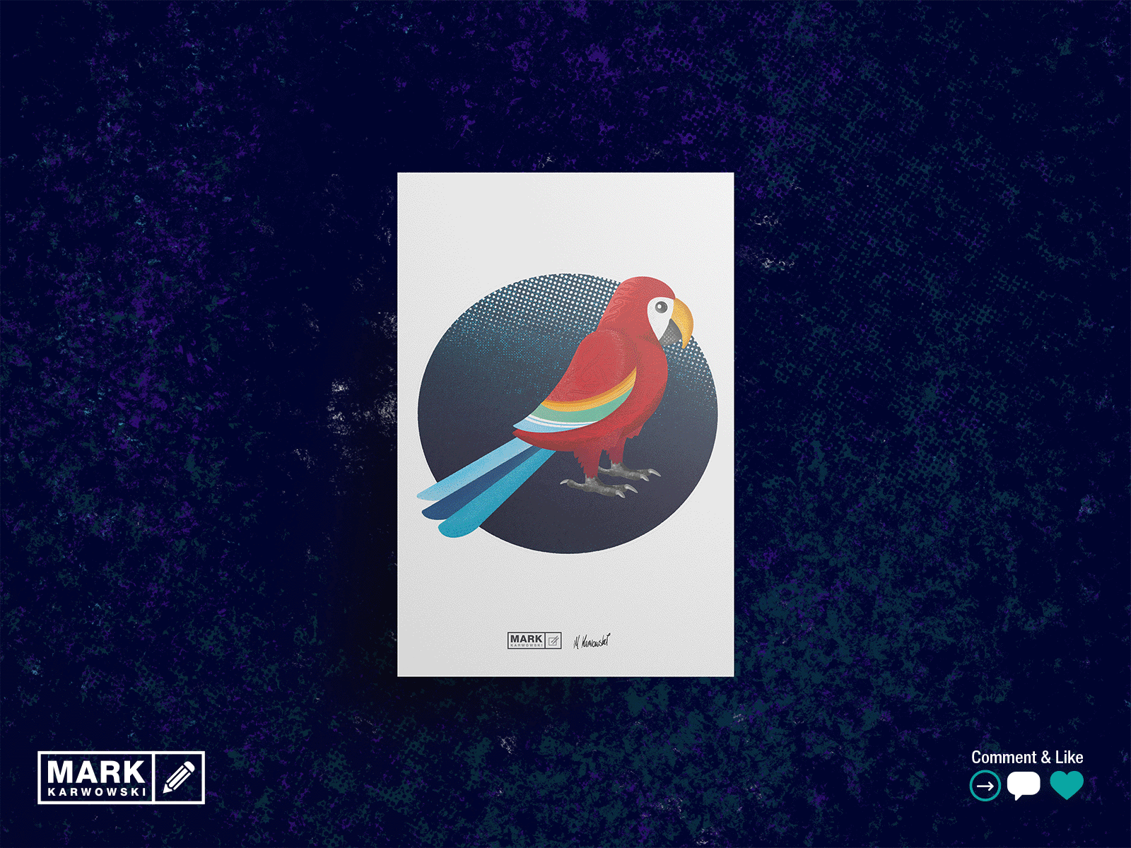 Parrot Illustration - Birds of a Feather