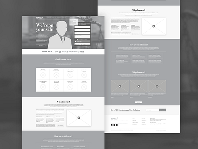 Law Firm Homepage Design adobe xd concept design grayscale homepage homepage design landing page law firm legal web website website design wireframe wireframe design wires xd