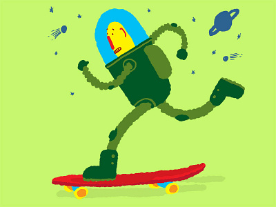 cosmic skate cosmic illustration skate