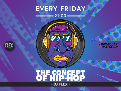 "The concept of HipHop" radio show advertisement advertisement cover design event