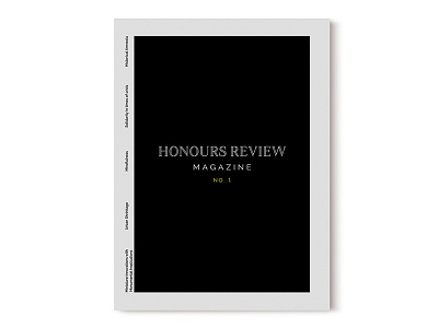 Redesigned cover of the magazine Honours Review