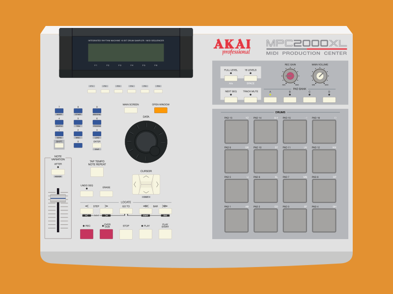 akai MPC2000XL サンプラー 8パラアウト 搭載
