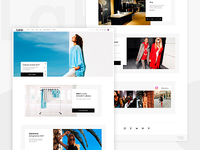 Lakbi | Web clean contrast fashion homepage interface light ui uidesign ux uxdesign web webdesign