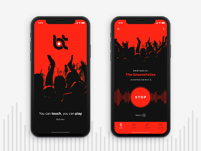 ByTunes | iOS App app application design ios iphone live mobile music product ui ux